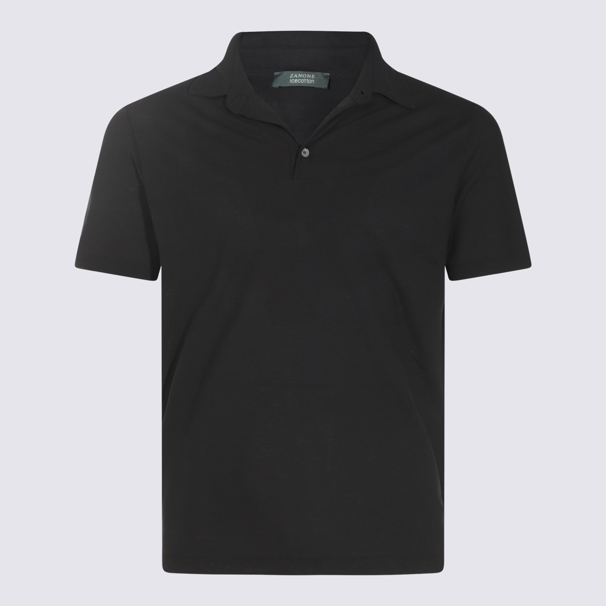 Black Cotton Polo Shirt