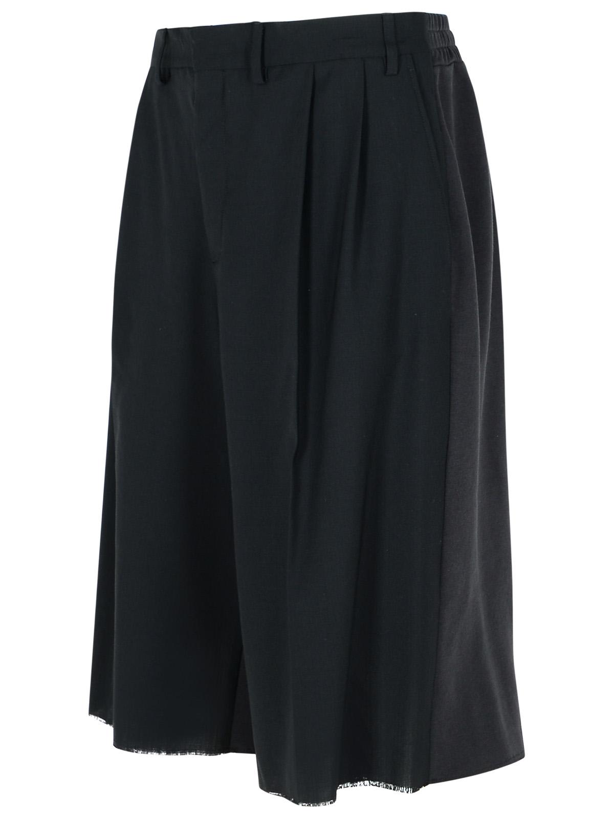Mm6 Maison Margiela Wool Bermuda Shorts Back Pocket In Black