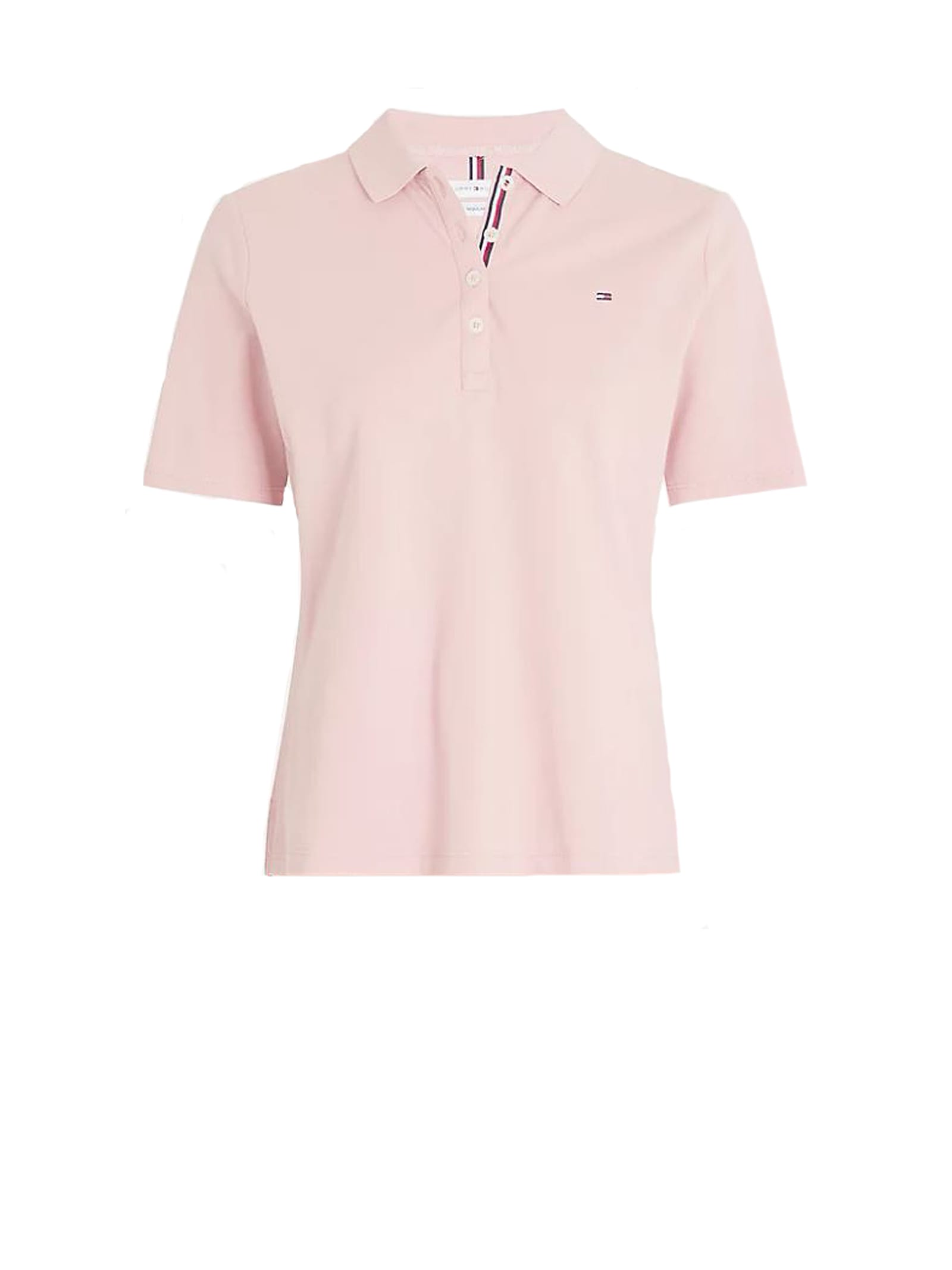 TOMMY HILFIGER POLO SHIRT IN PINK COTTON,WW0WW28578 COTONETQS