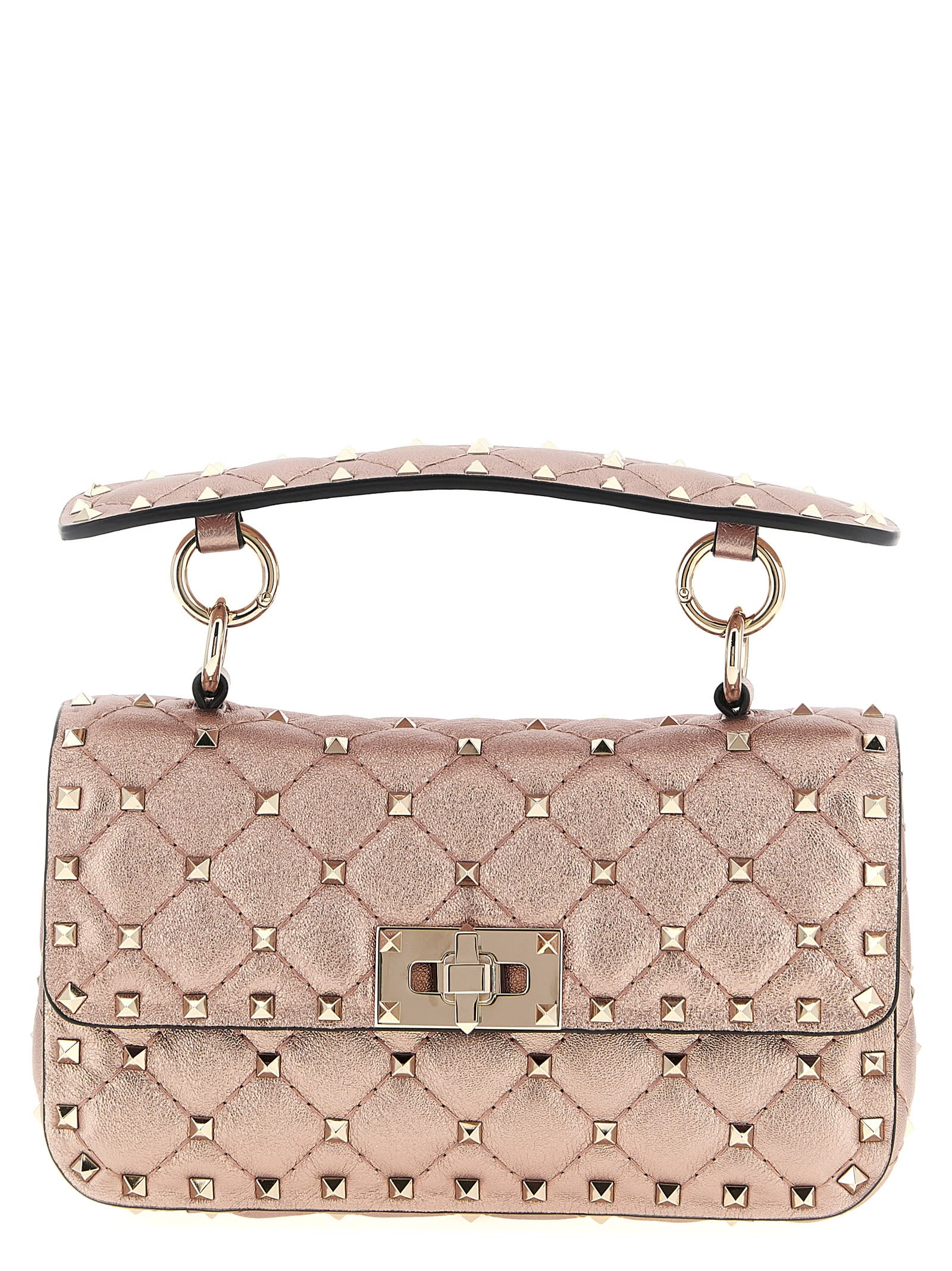 Valentino Garavani Rockstud Spike Shoulder Bag In Pink