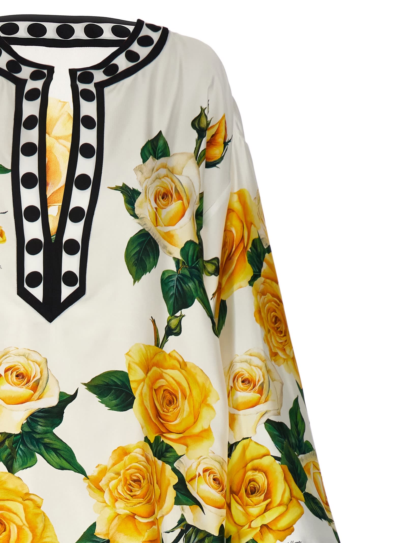 Shop Dolce & Gabbana Rose Gialle Dress In Multicolor
