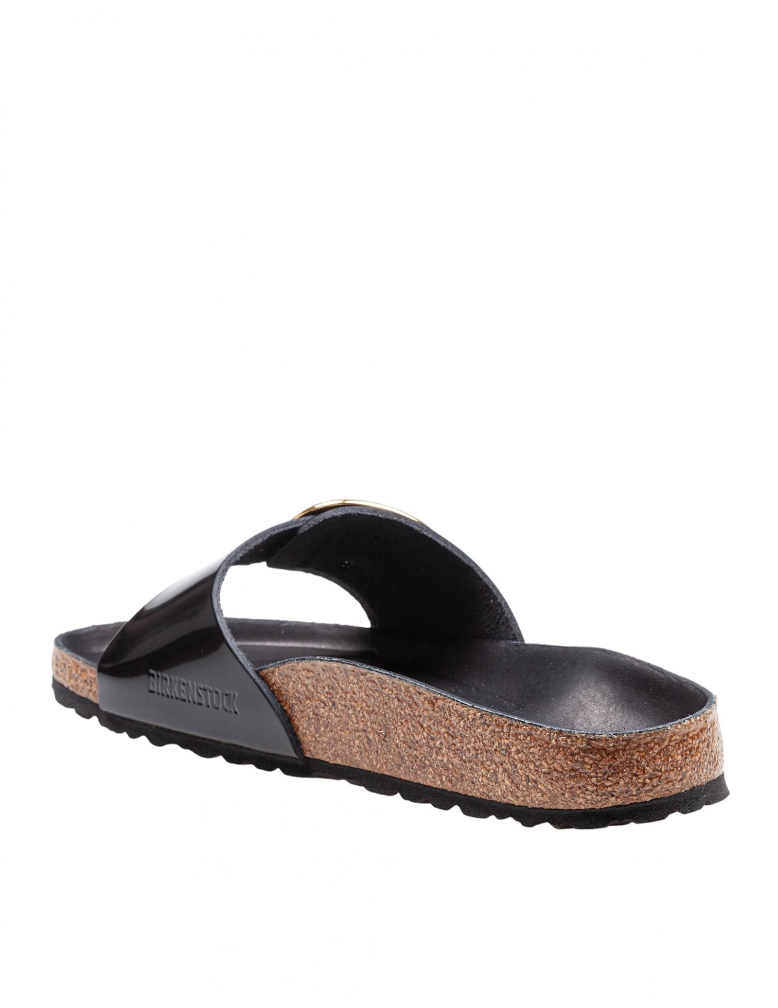 Birkenstock Madrid Slide In Lacquered Leather With Large Buckle In Multi