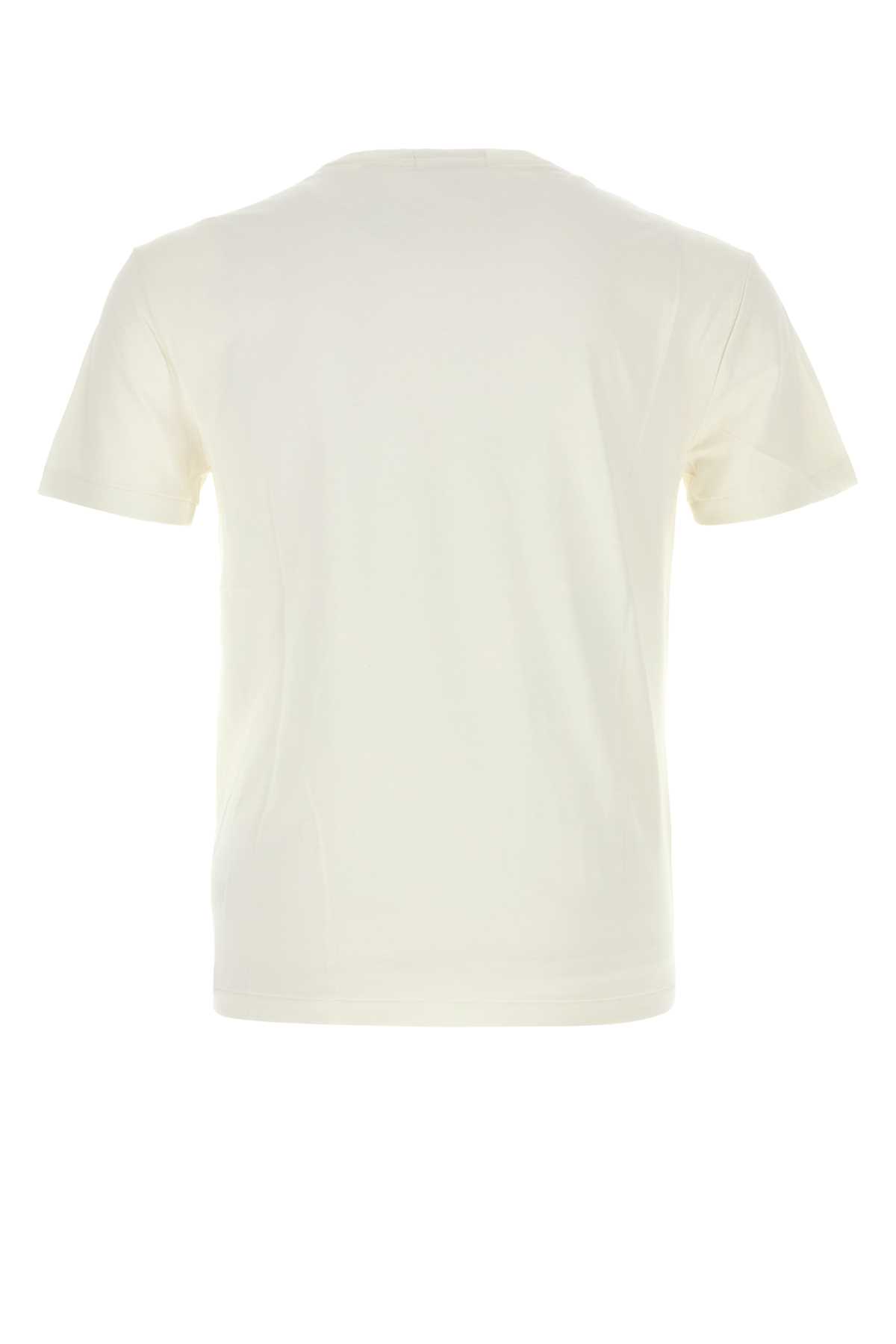 Polo Ralph Lauren White Polo Bear Custom Slim-fit T-shirt In White