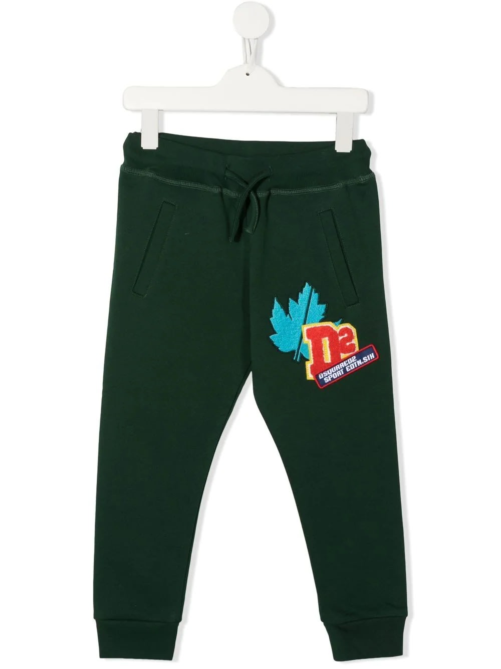 Dsquared2 Kids Green Joggers With Patch D2kids Sport Edtn.06