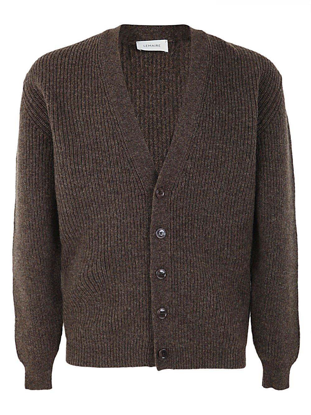 Lemaire Ribbed-detail Button-up Cardigan