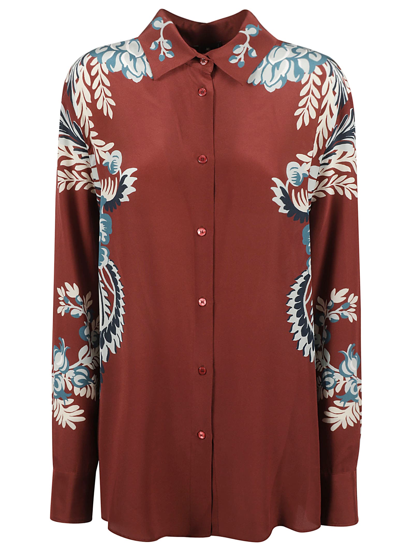 Shop Etro Pattern Printed Shirt In Bruciato/azzure