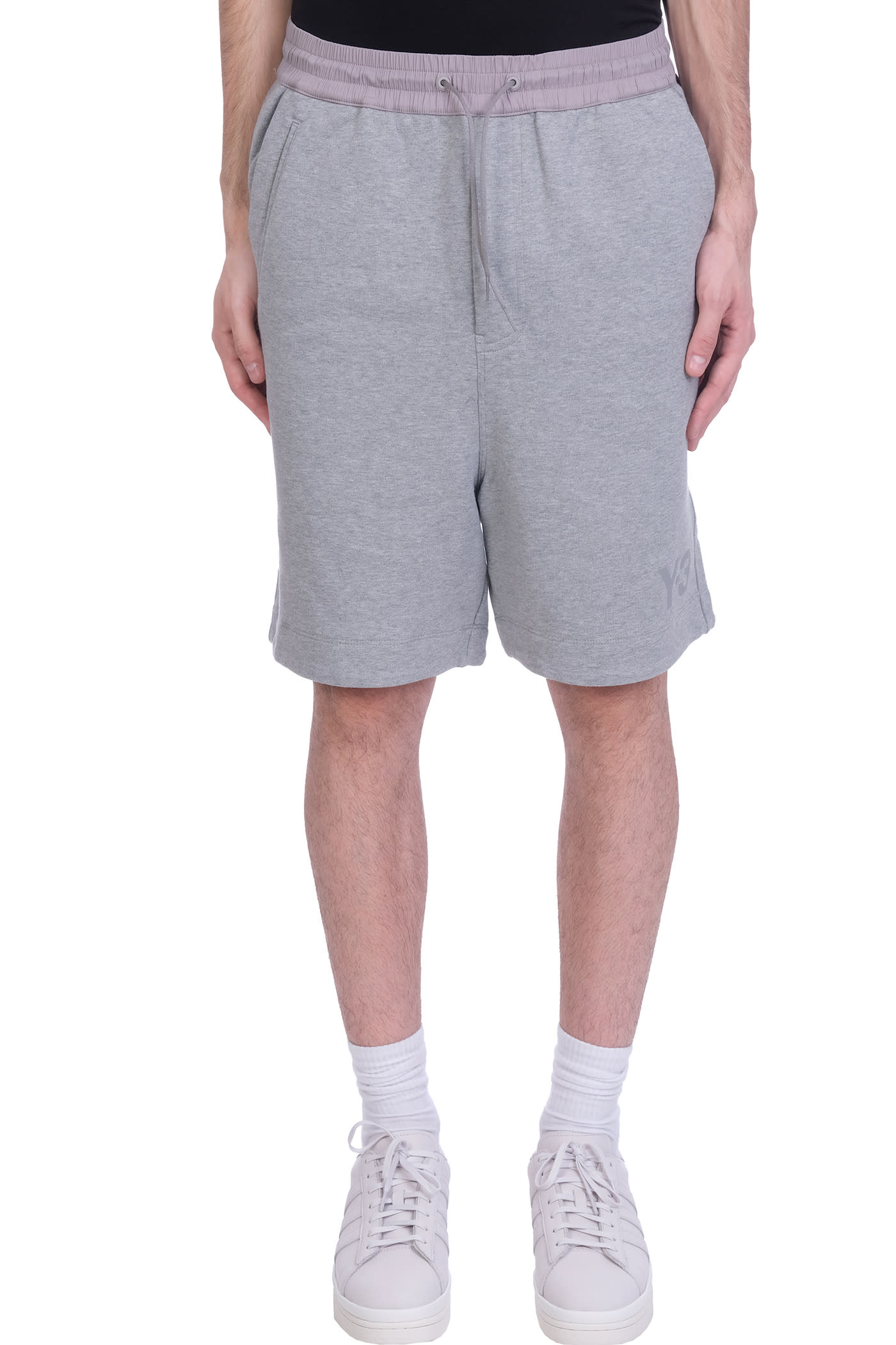 Y-3 Shorts In Grey Cotton