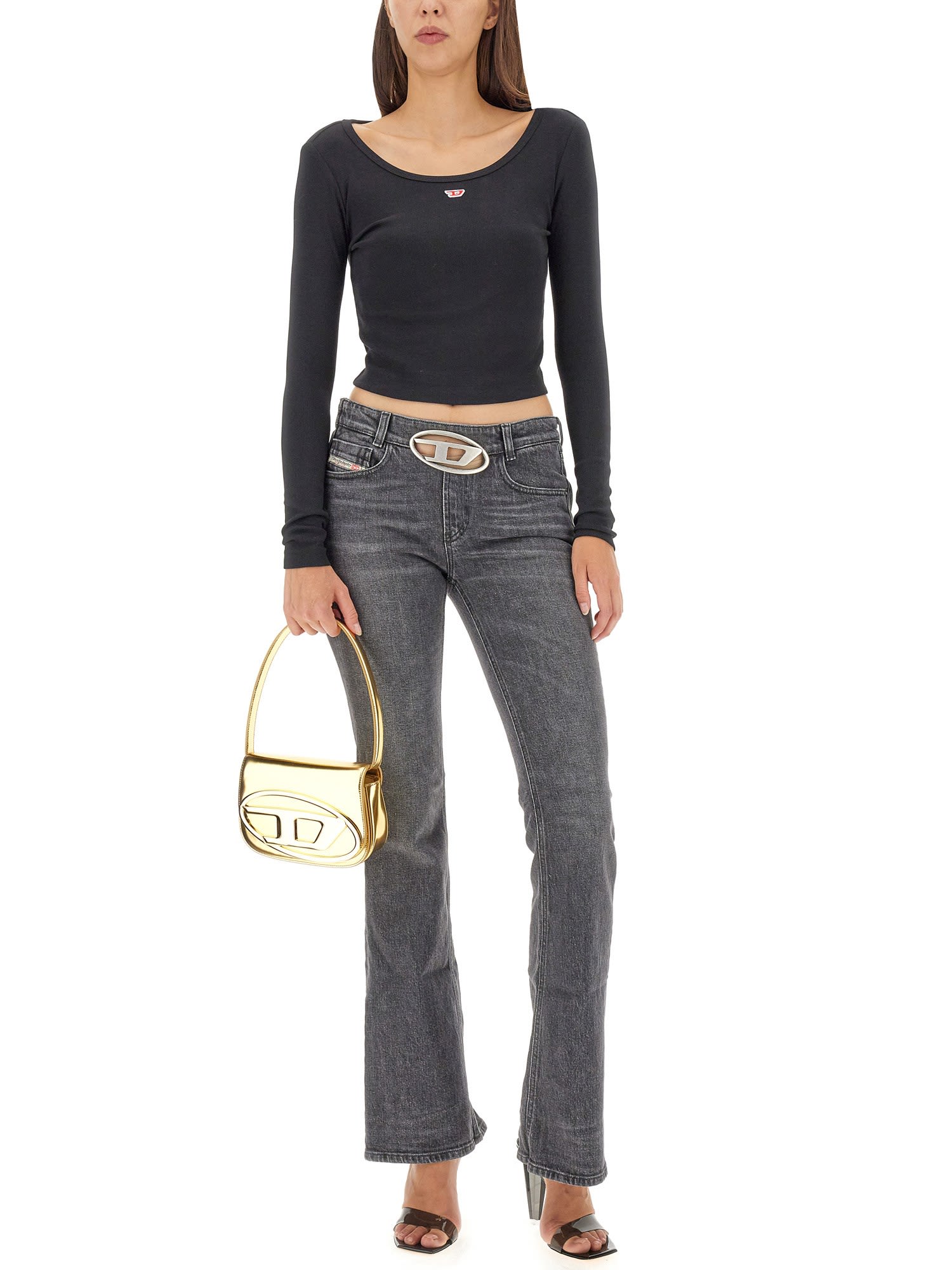 Diesel Black T-ballet-d Long Sleeve T-shirt In Black