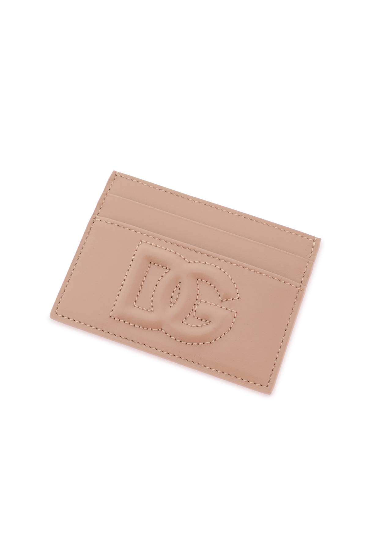 Shop Dolce & Gabbana Card Holder With Logo In Cipria