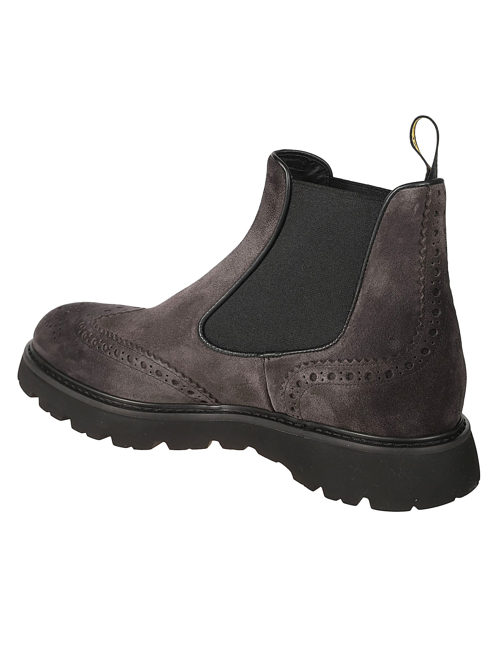 Shop Doucal's Point Chelsea Boots In Antracite/fondo Nero