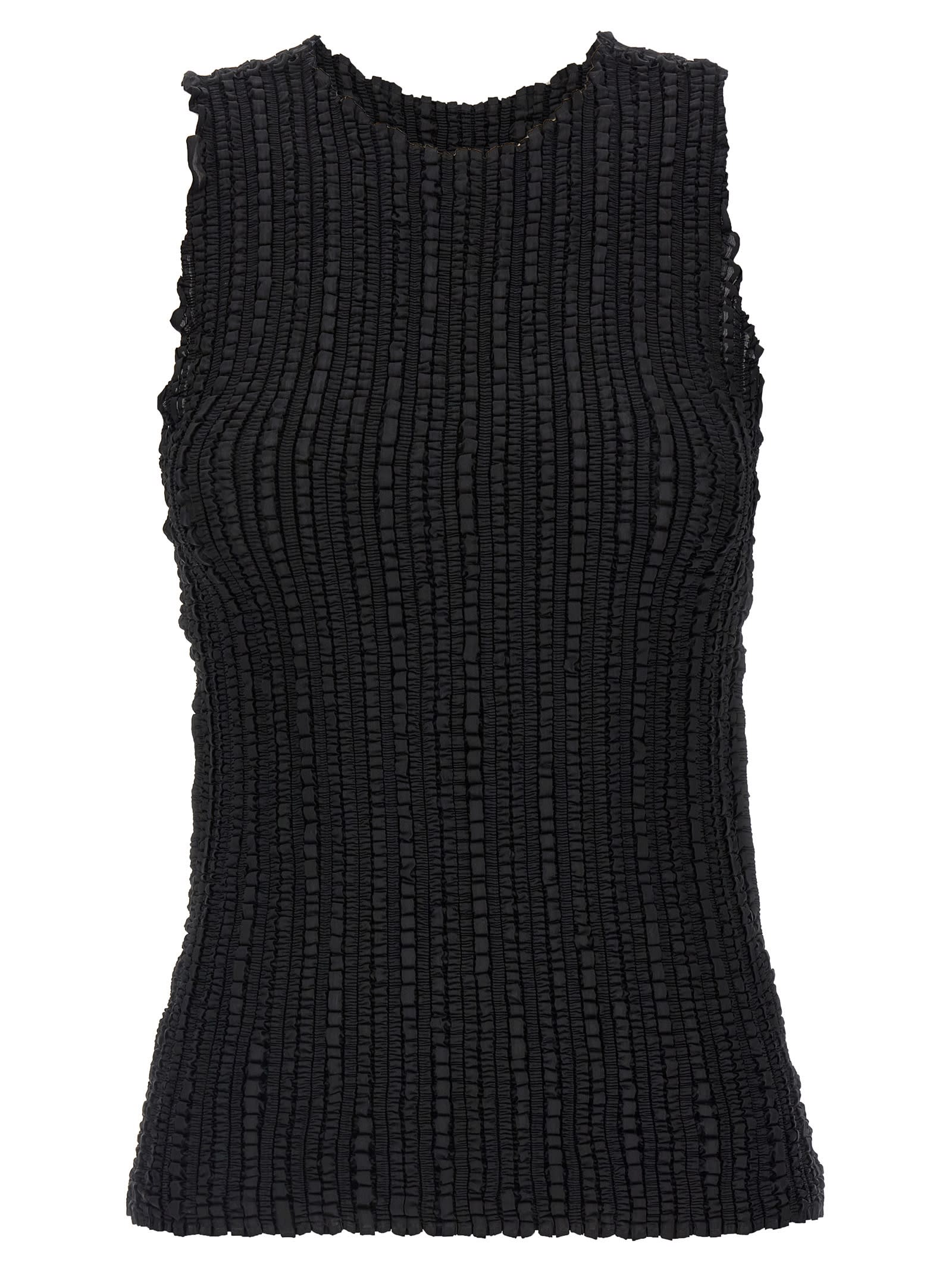 Issey Miyake Jellyfish Pleats Tops Black