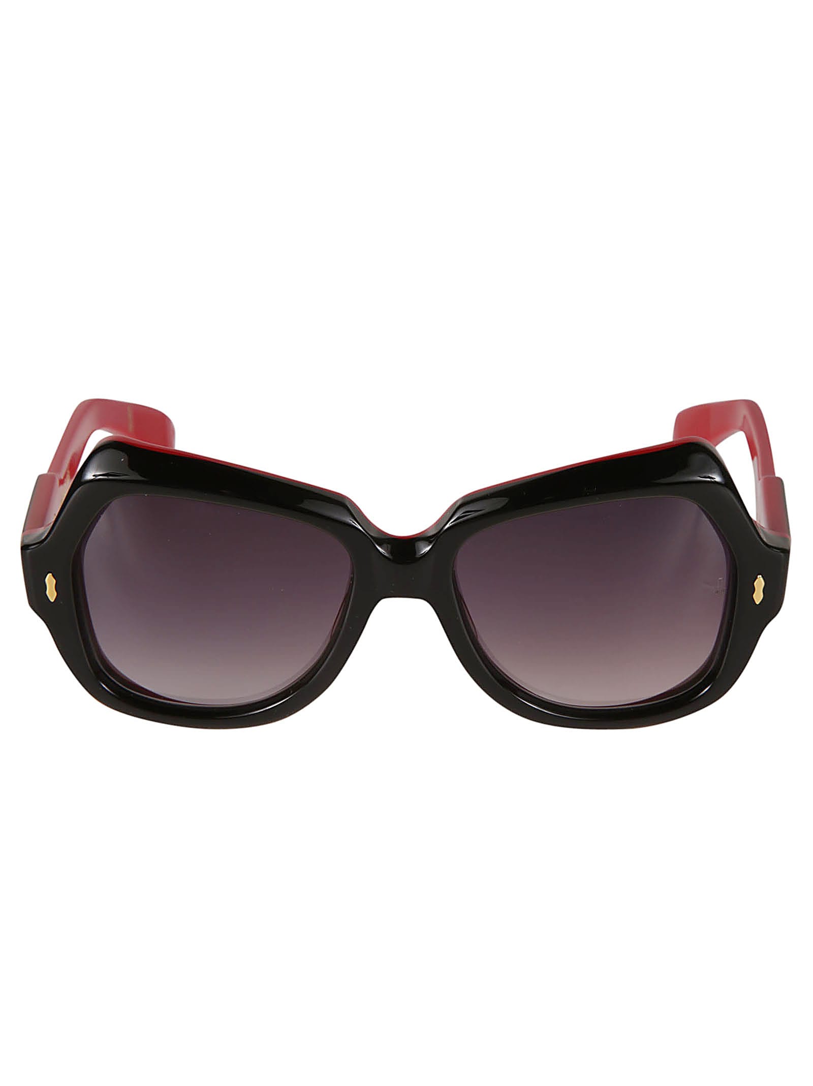 Jacques Marie Mage Square Thick Sunglasses In Black