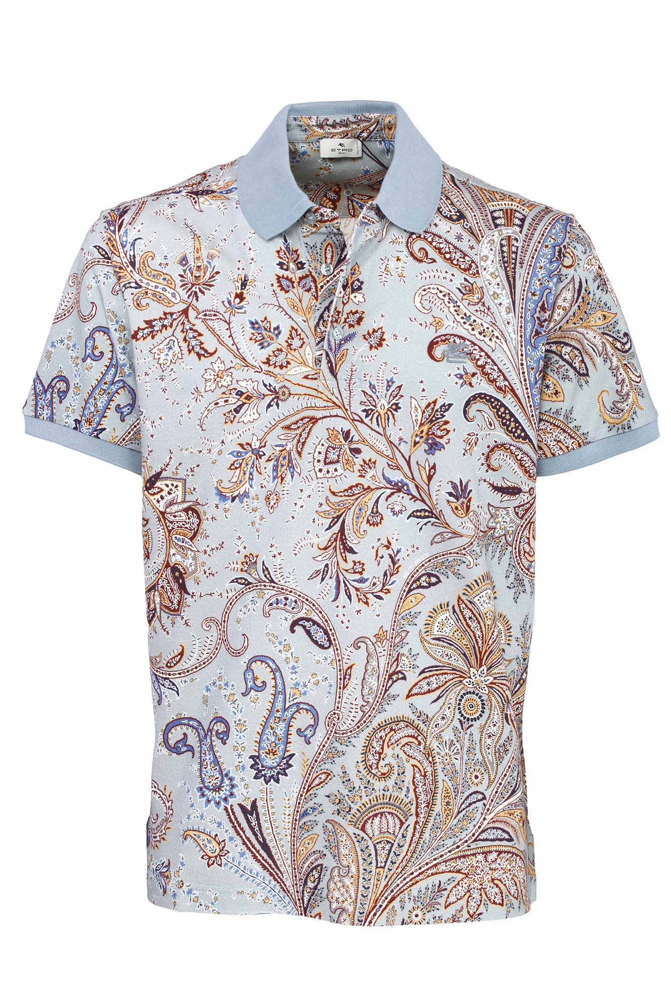 Shop Etro T-shirts And Polos Clear Blue