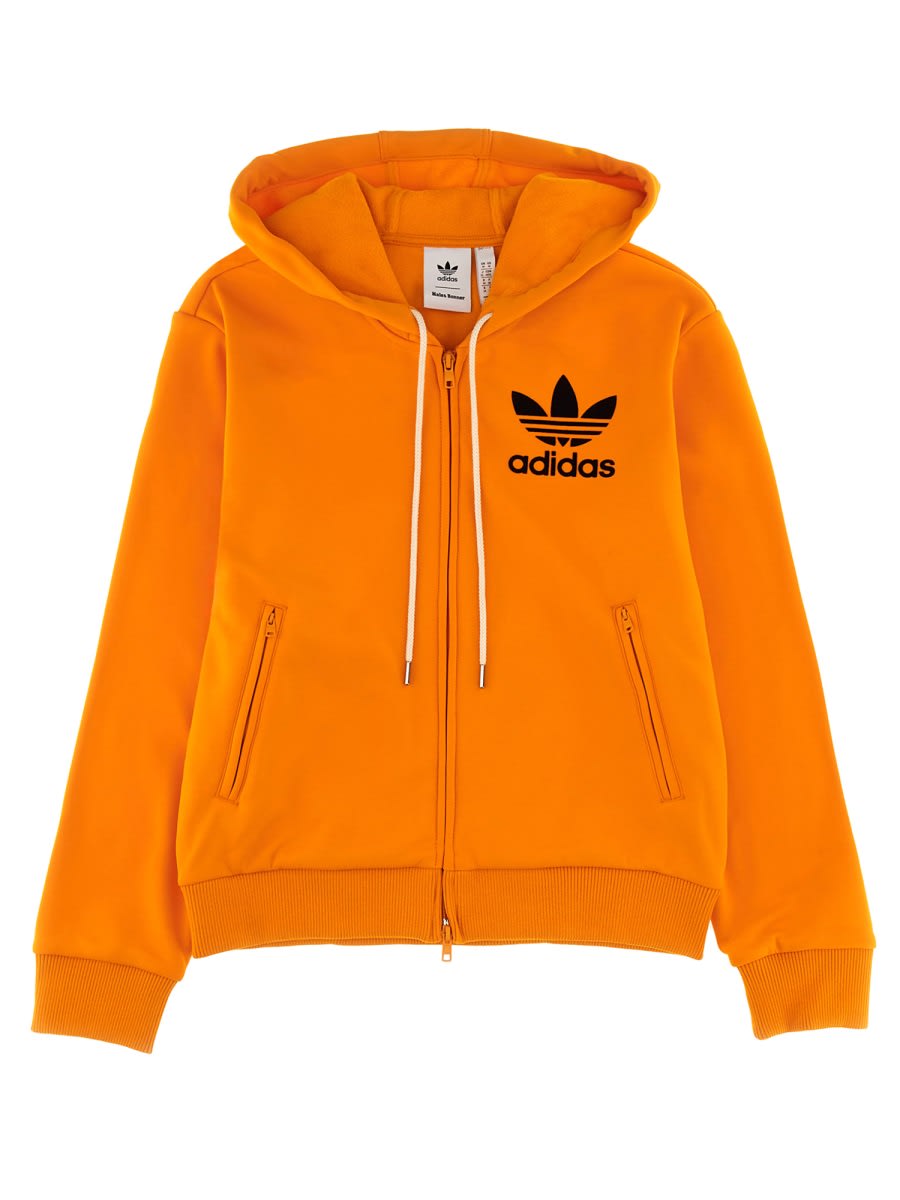 Adidas Originals By Wales Bonner Track Hoodie Sweatshirt In Orange Polyester In Orange