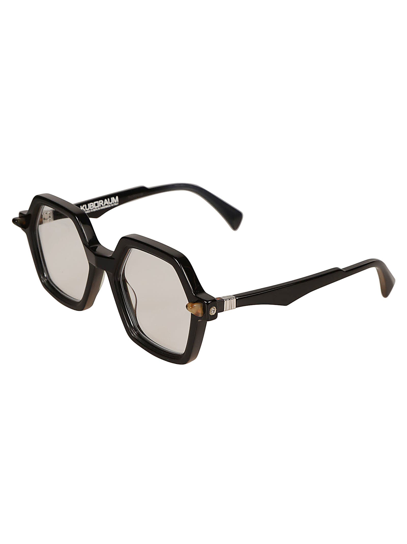 Shop Kuboraum Q8 Glasses Glasses In Black-gold