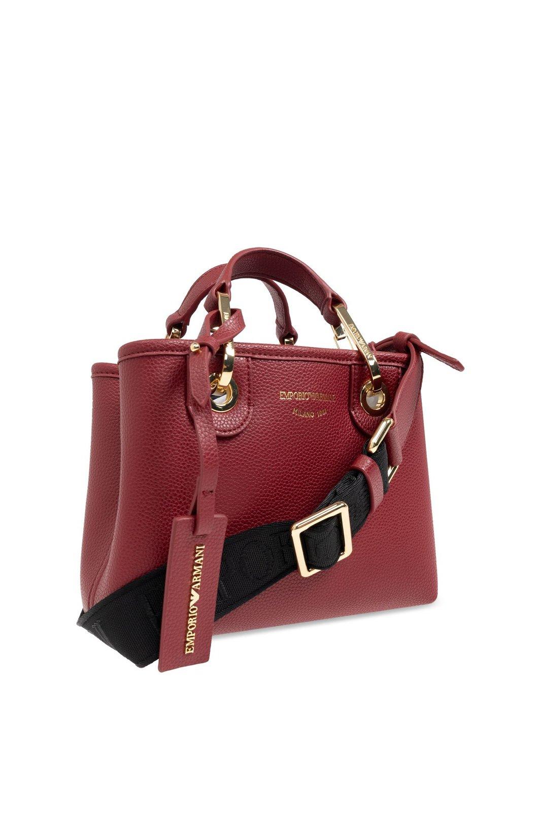 Shop Emporio Armani Bag Type Shopper In Bordeaux