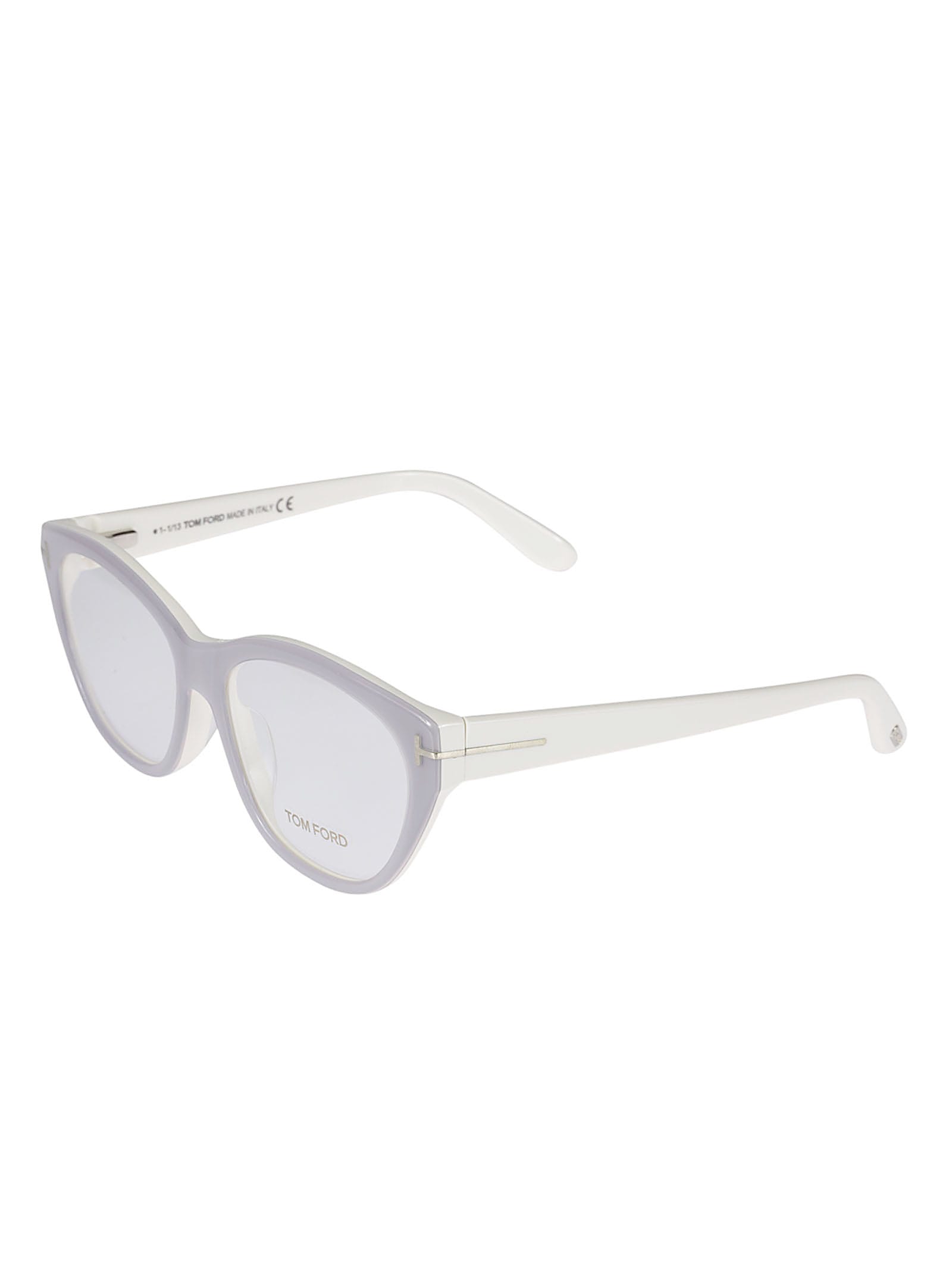 Shop Tom Ford T-plaque Clear Glasses In Nero