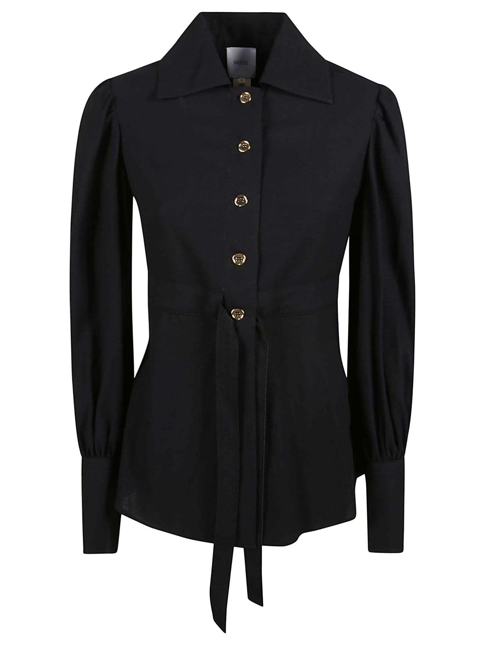 Shop Patou Seersucker Blouse In Black