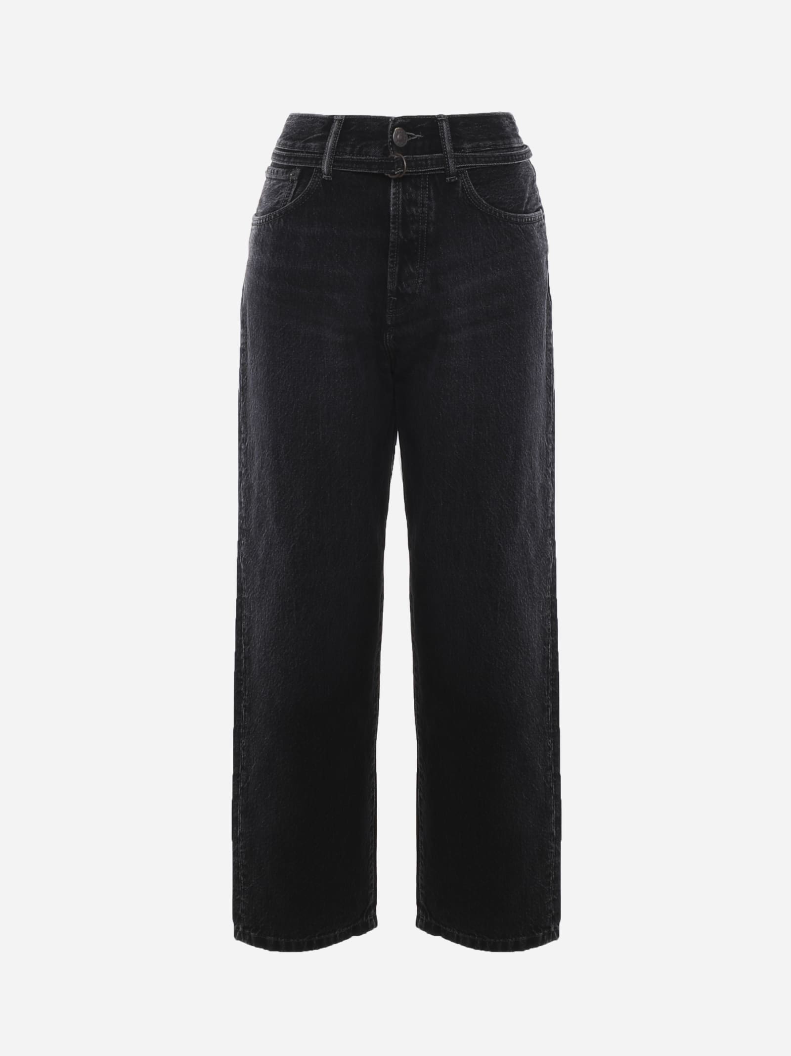 Acne Studios Loose Fit Black Jeans Made Of Cotton Denim