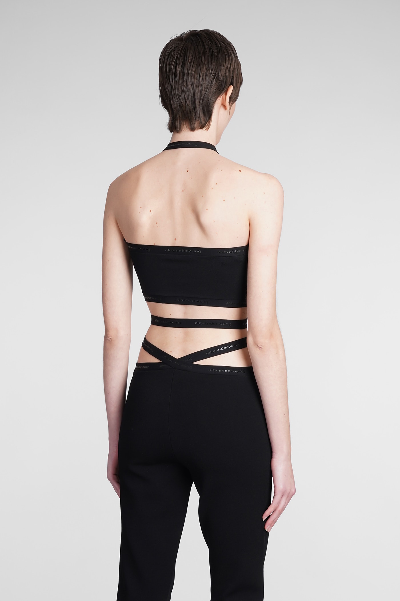 Alexander Wang Logo Top In Black