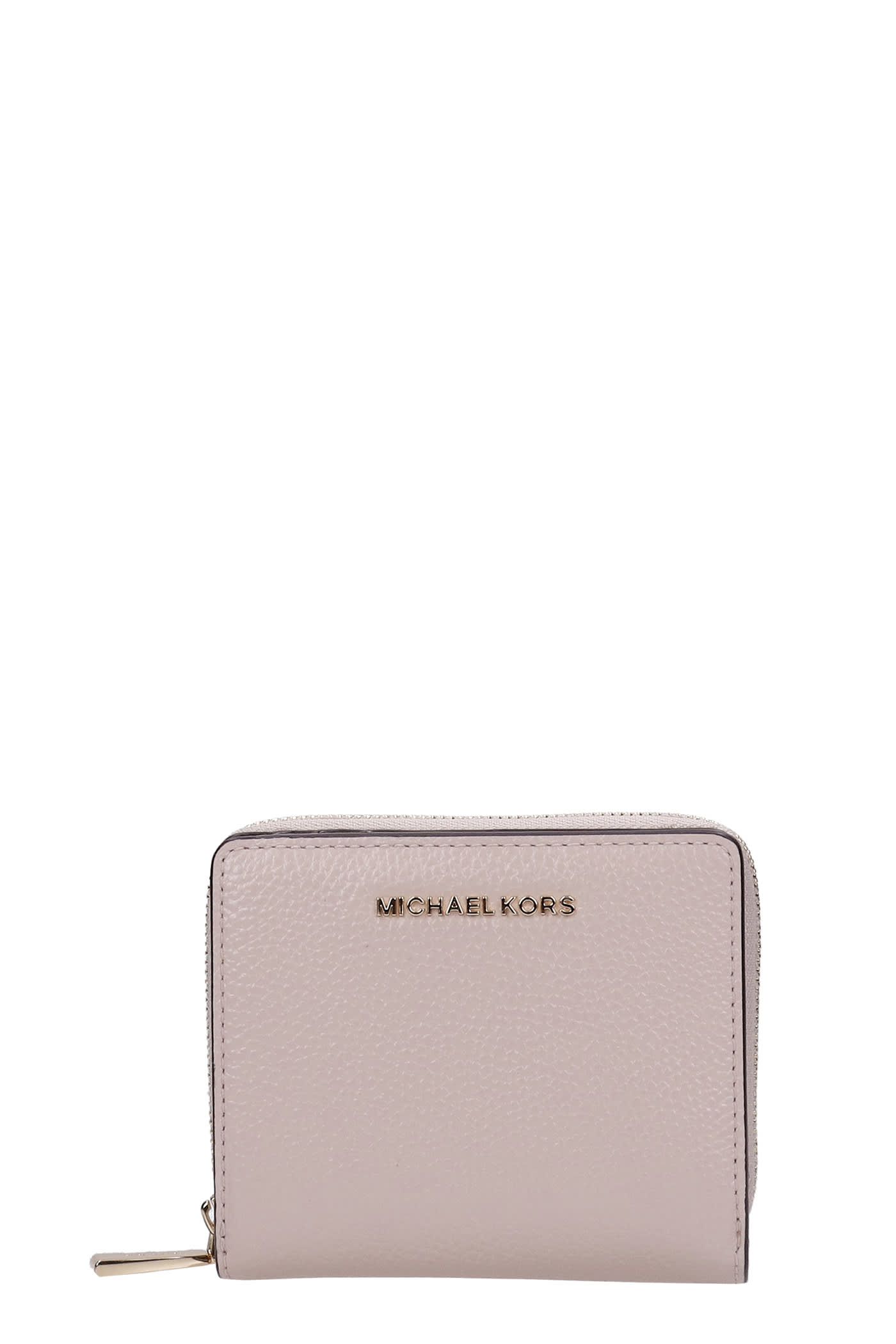 Michael Kors Wallet In Rose-pink Leather