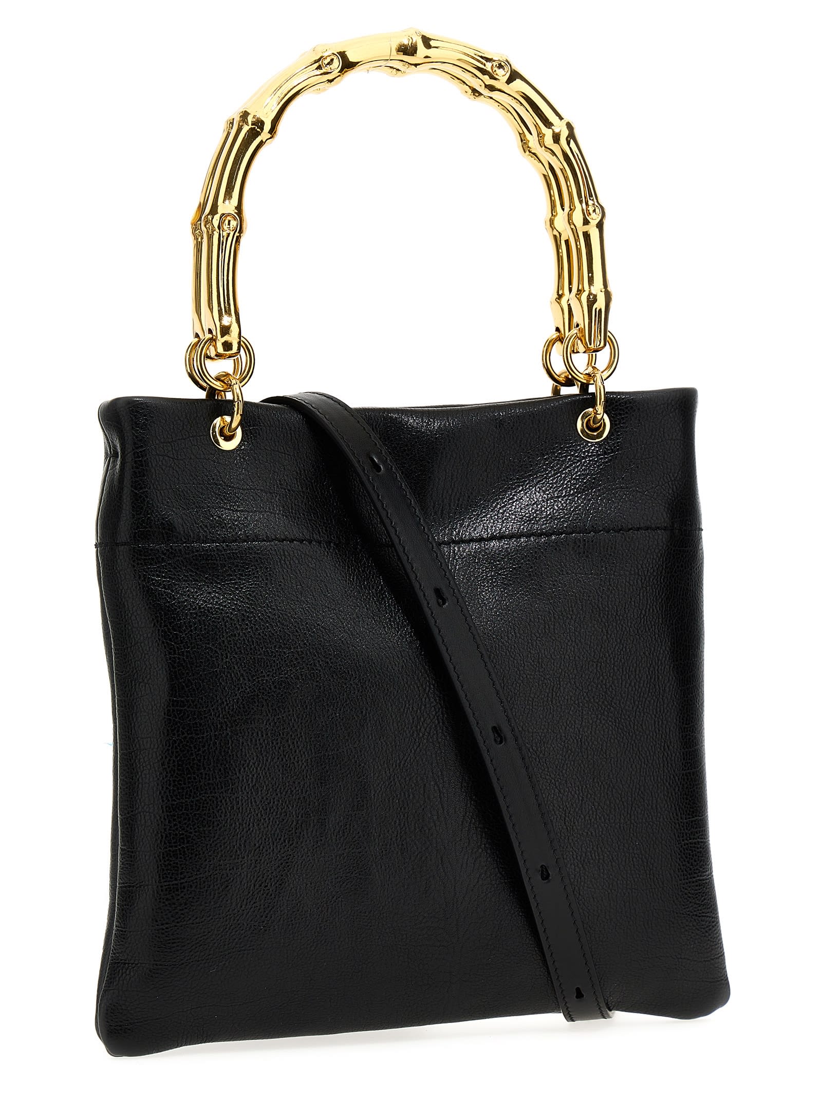 Shop Jil Sander Small Leather Shopping Bag In Black