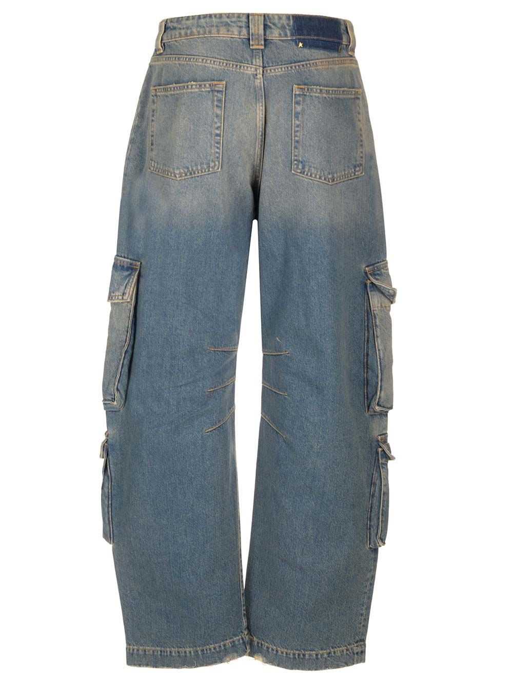 Shop Golden Goose Balloon Shape Jeans In Denim