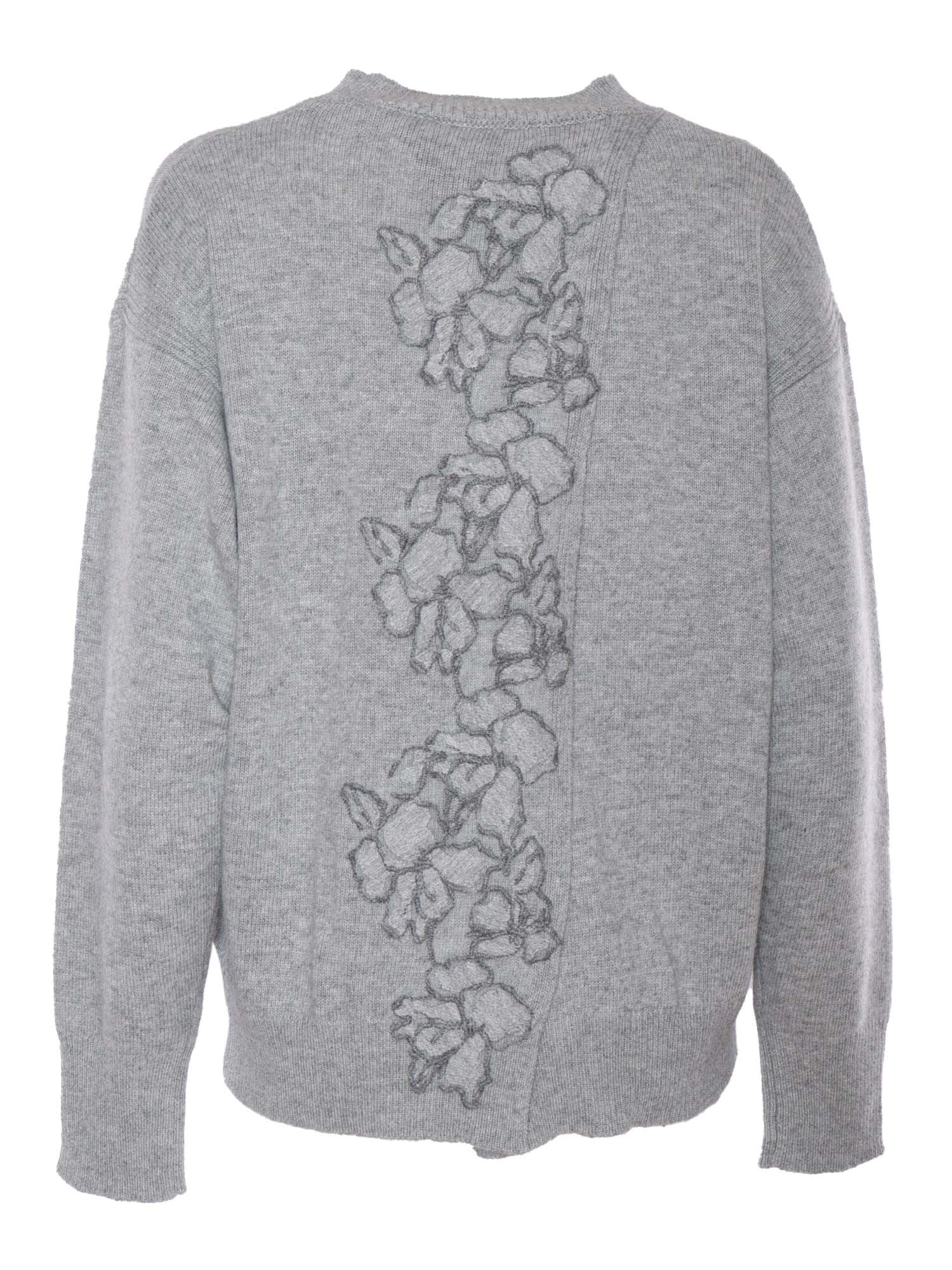 Ermanno Ermanno Scervino Knitted Fabric With Insert In Grey