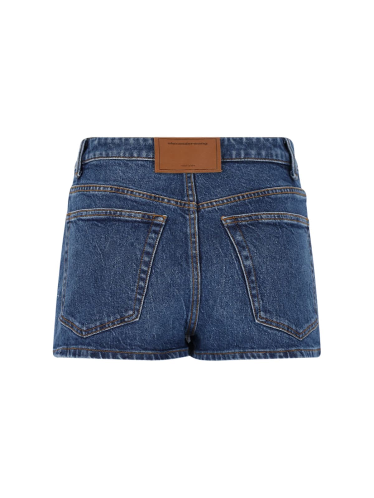 Alexander Wang Mini Skirt "skort" In Deepblue