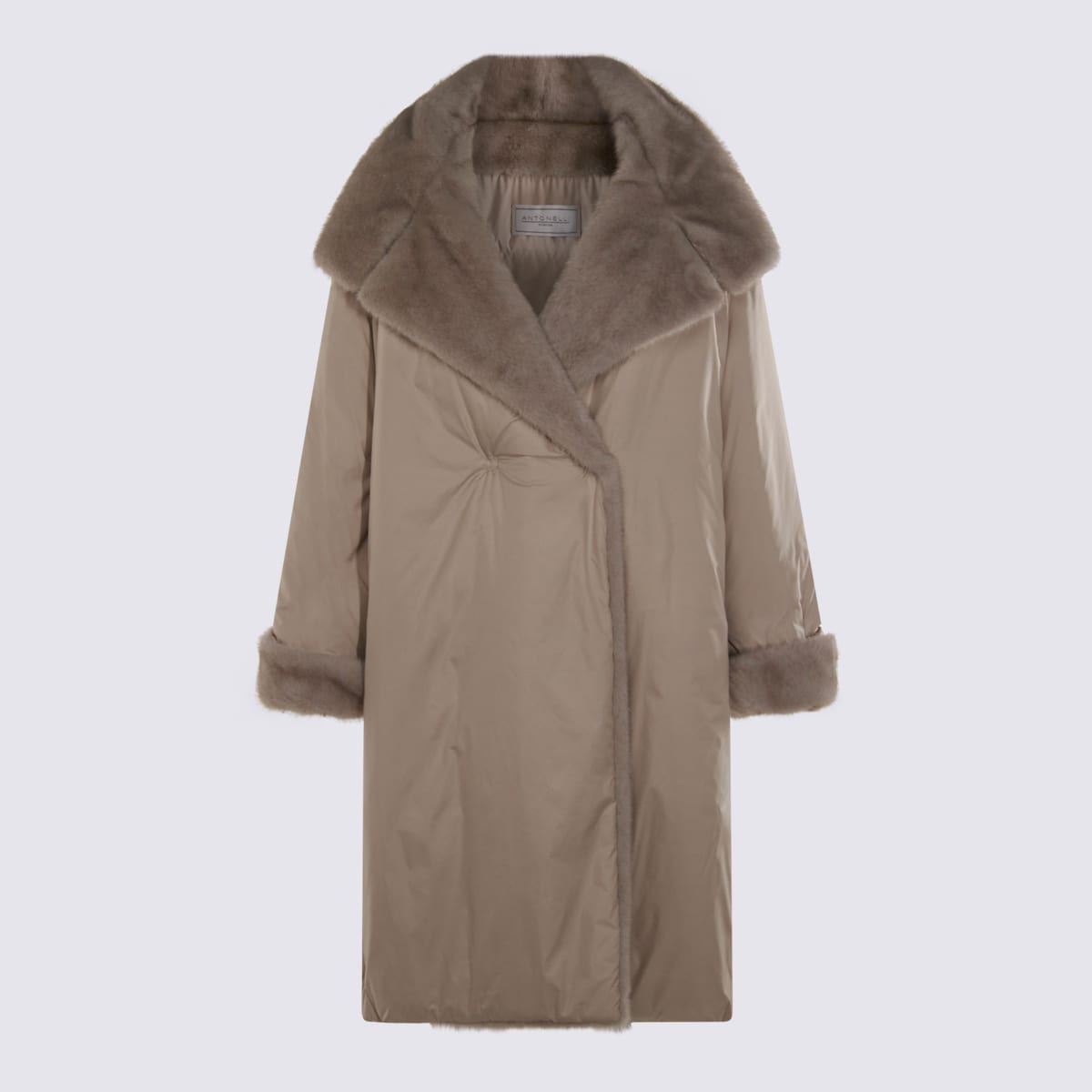 Antonelli Grey Gavi Down Jacket In Brown