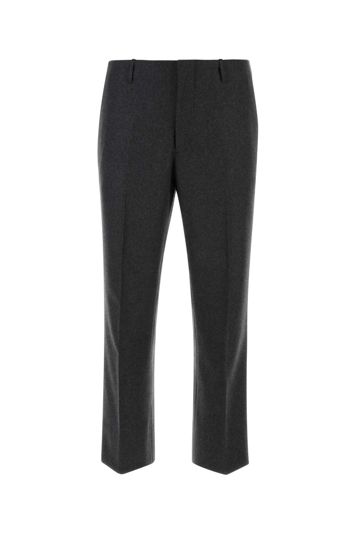 Shop Prada Grey Wool Pant In Ardesia