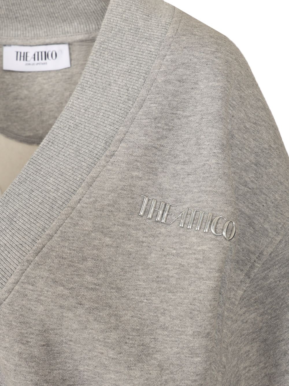 Attico Fleece Sweatshirt Sweatshirts Grey In Gray