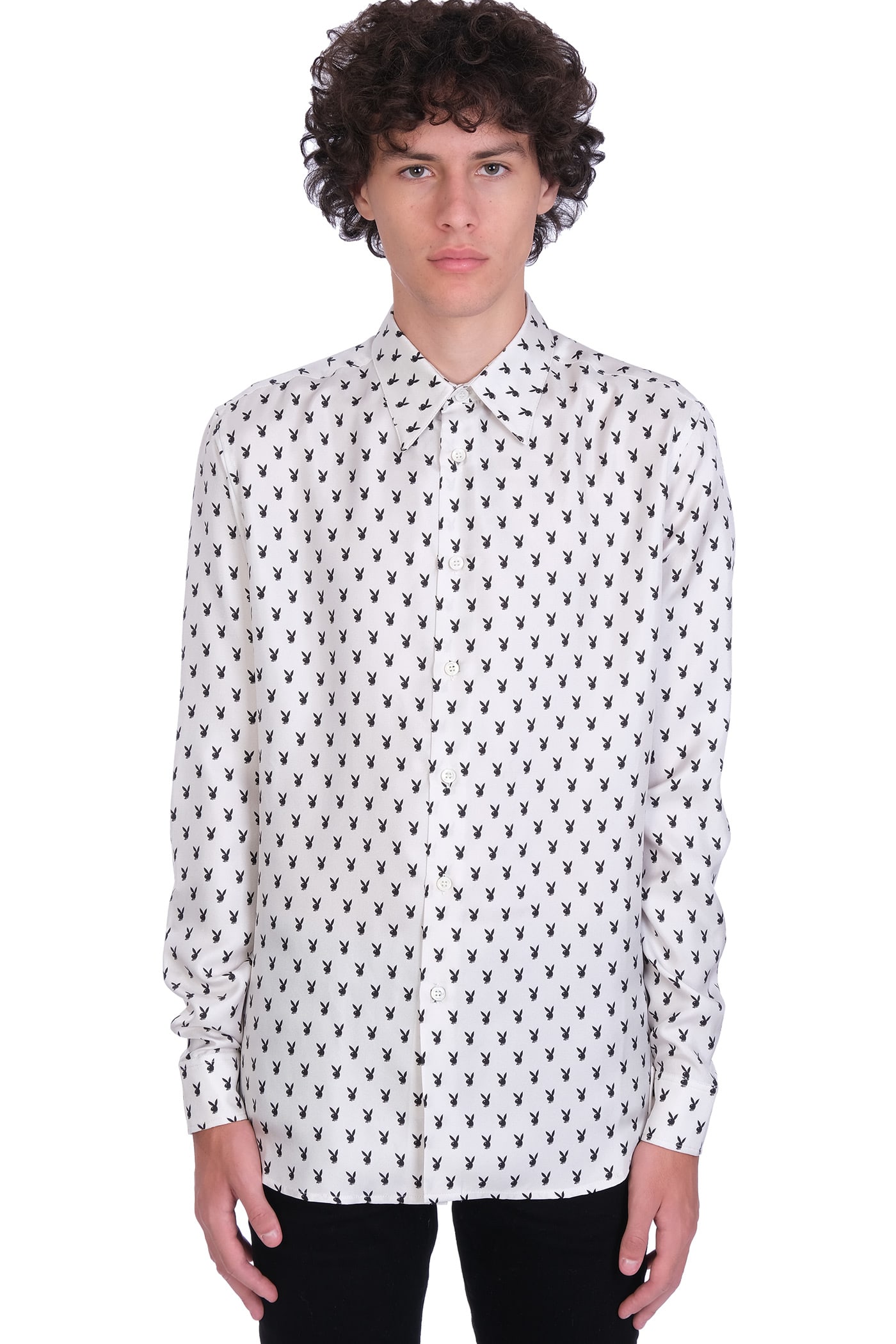 AMIRI Shirt In White Silk