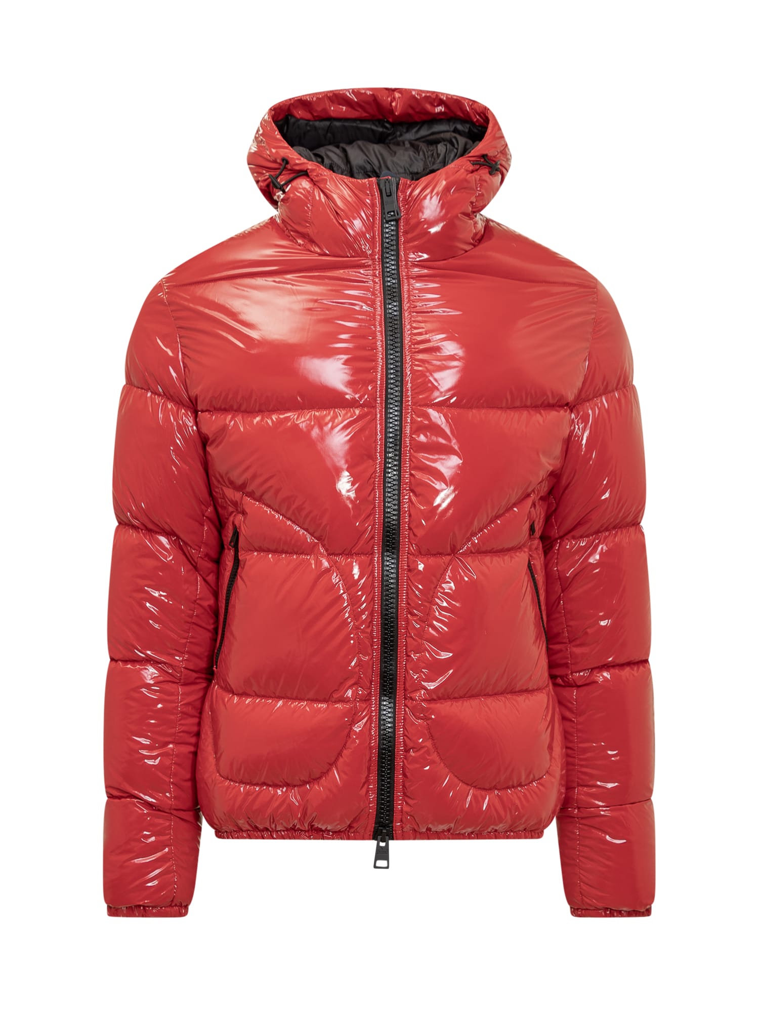 Shop Herno Down Jacket With Hood Down Jacket In Rosso Scuro