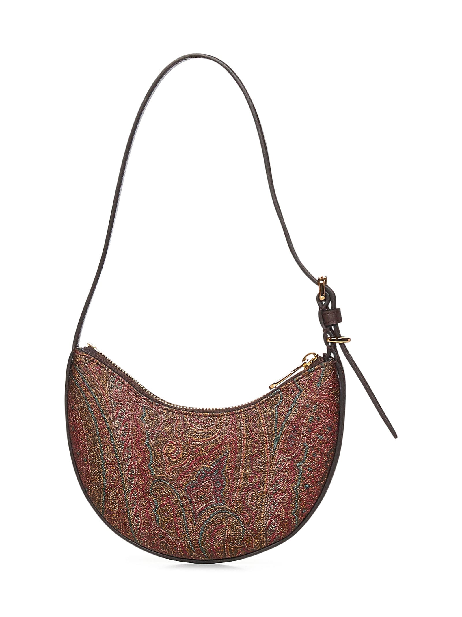 Shop Etro Hobo Essential Mini Shoulder Bag In Brown