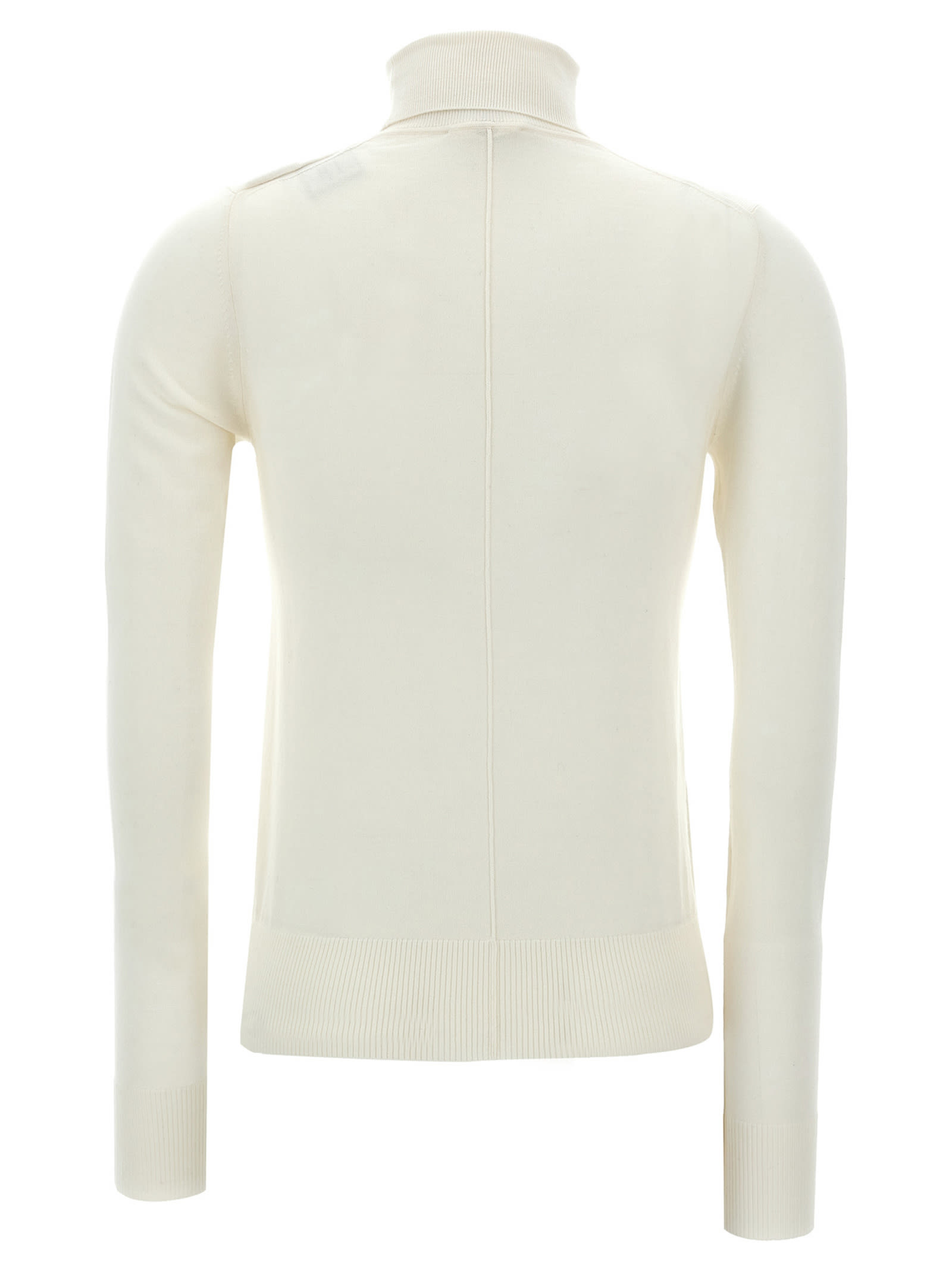Chloé Chloe Iconic Milk Turtleneck Knitted Sweater In White