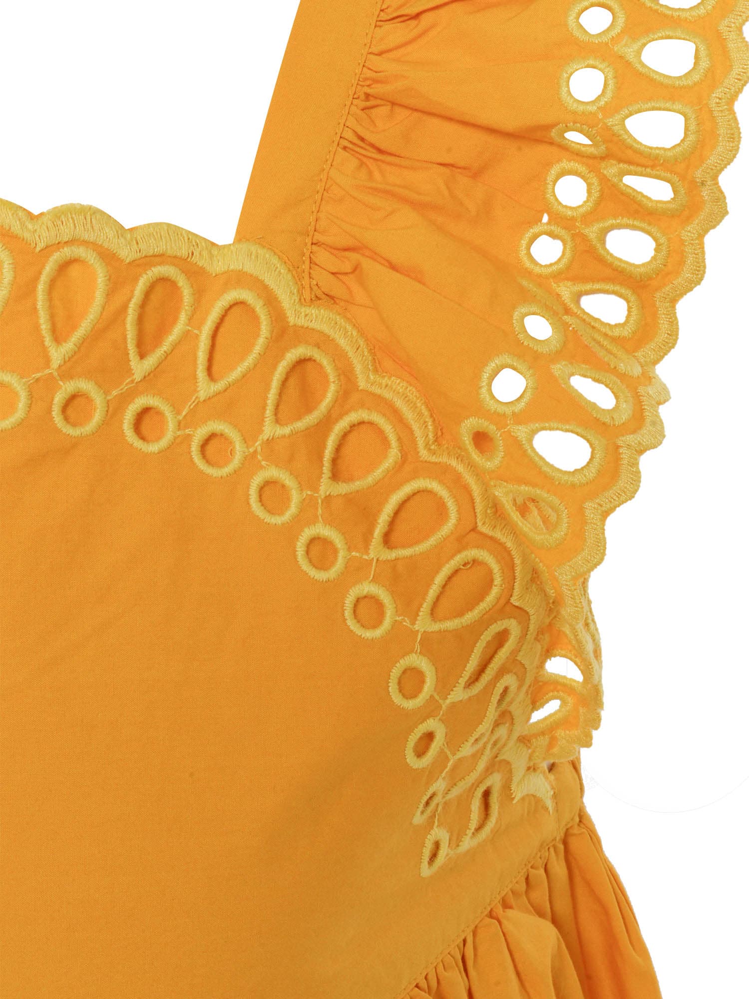 Shop Stella Mccartney Yellow Blouse With Lace