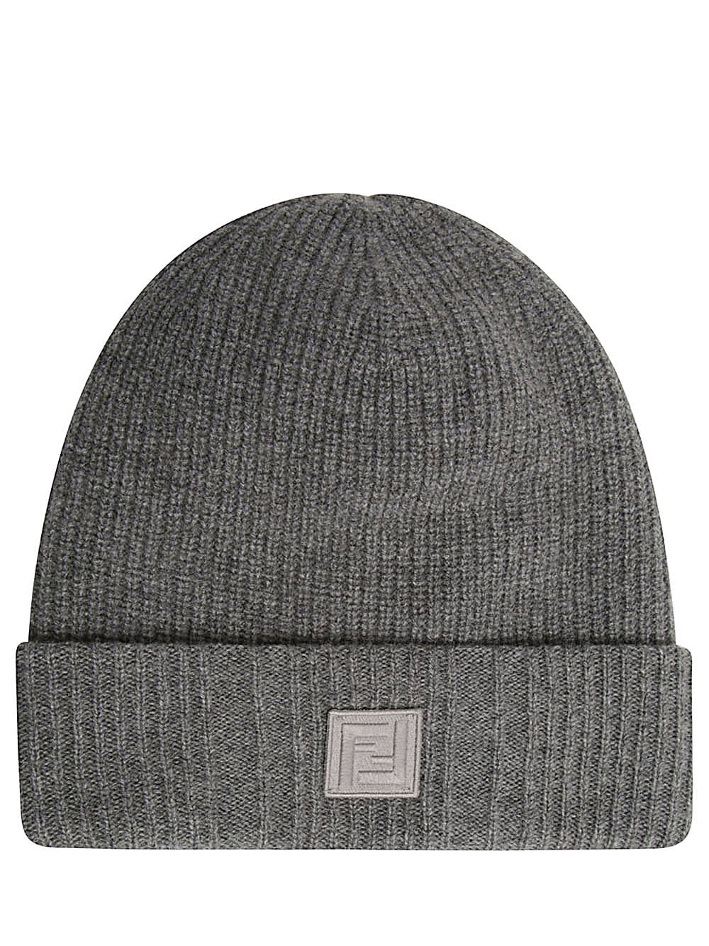 Fendi Beanie Gray Wool And Cashmere Hat