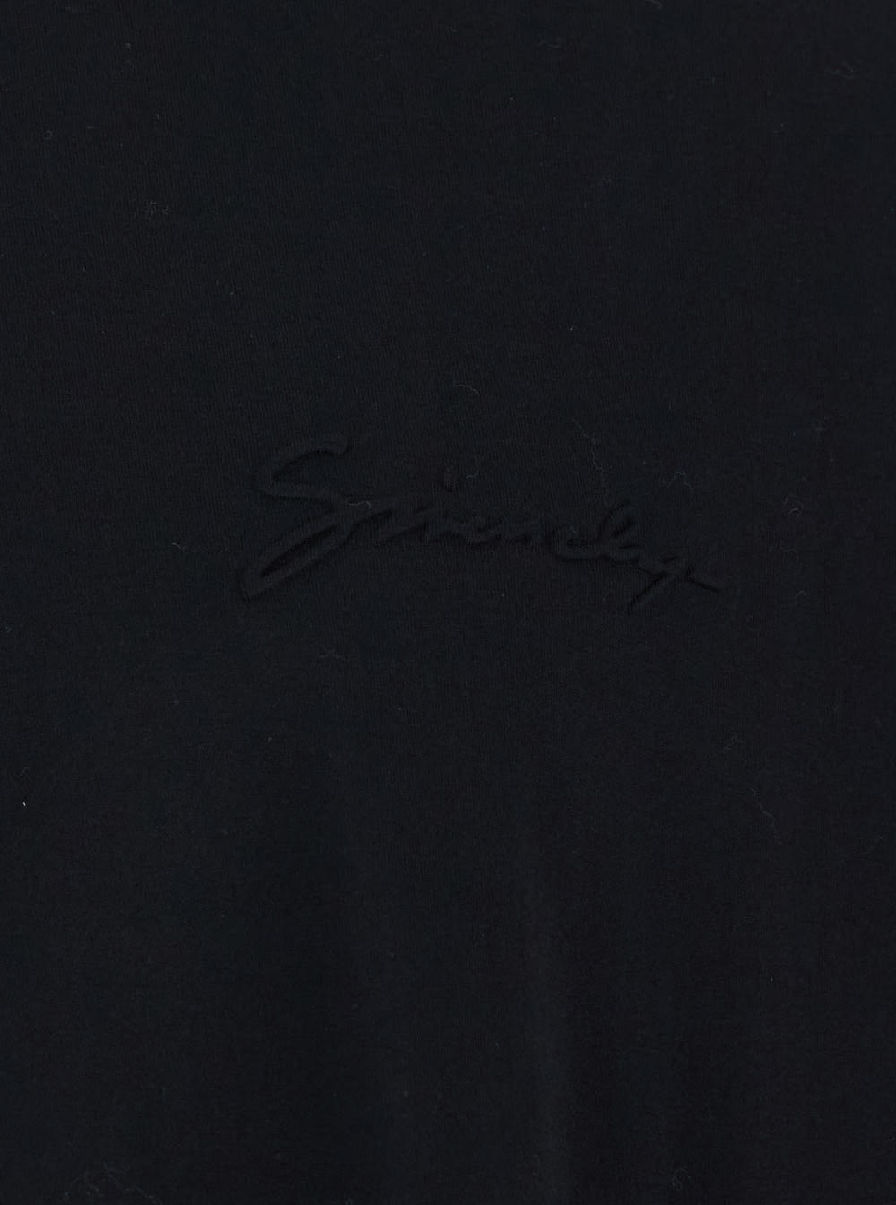 Shop Givenchy Black Crewneck T-shirt With Logo Lettering Detail In Cotton Man