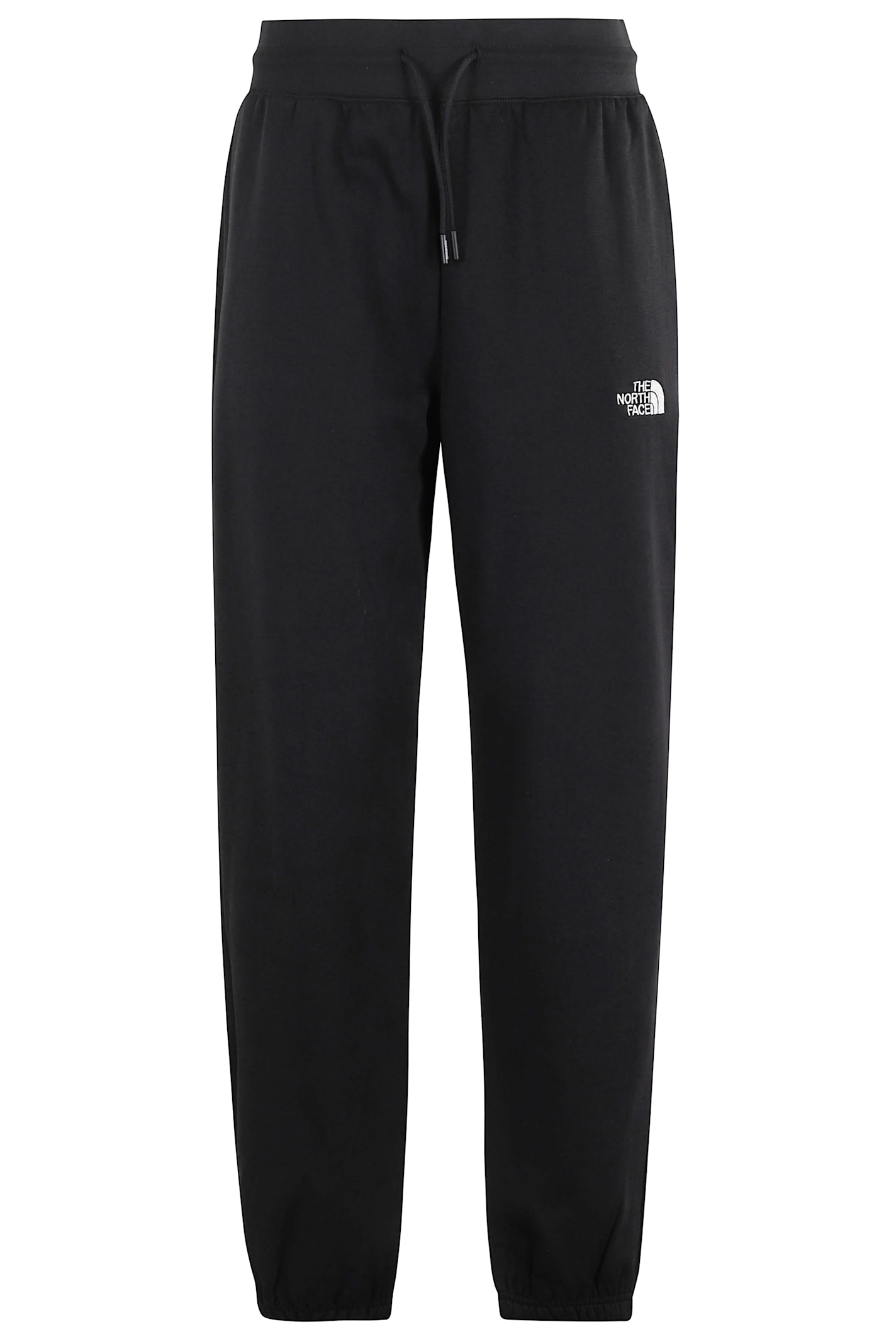 The North Face Womens Black Essential Relaxed Brand-embroidery Cotton-blend Jogging Bottoms In Black