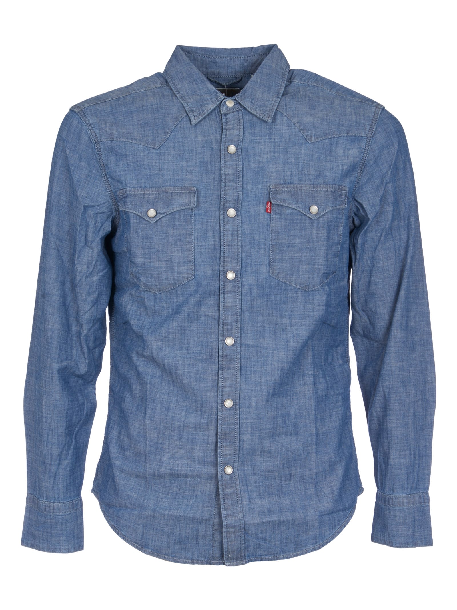Shop Levi's Barston Shirt In Mid Blue