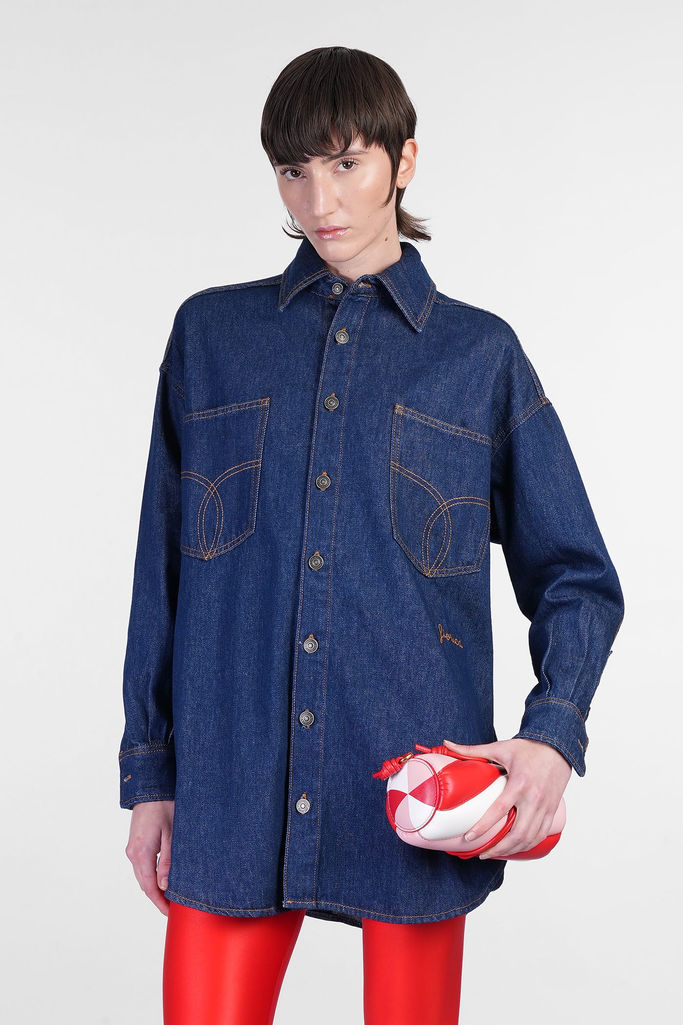 Shirt In Blue Cotton