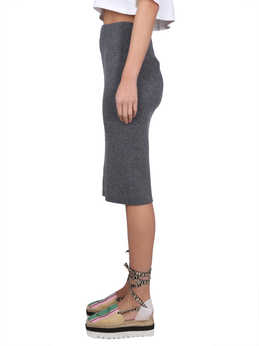 Shop Stella Mccartney Midi Skirt In Grey