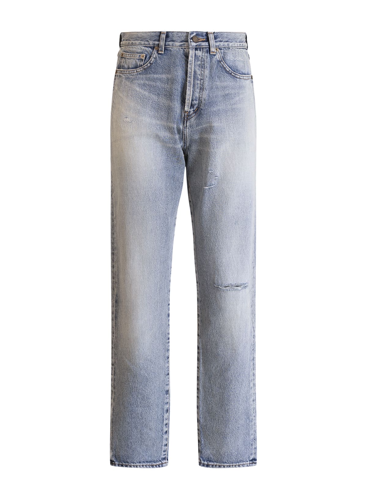 Saint Laurent Slim-fit Jeans In Santa Monica Blue Denim