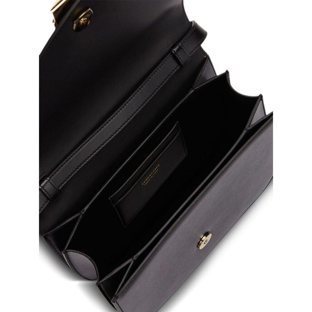 Shop Ferragamo Fold-over Top Crossbody Bag In Black