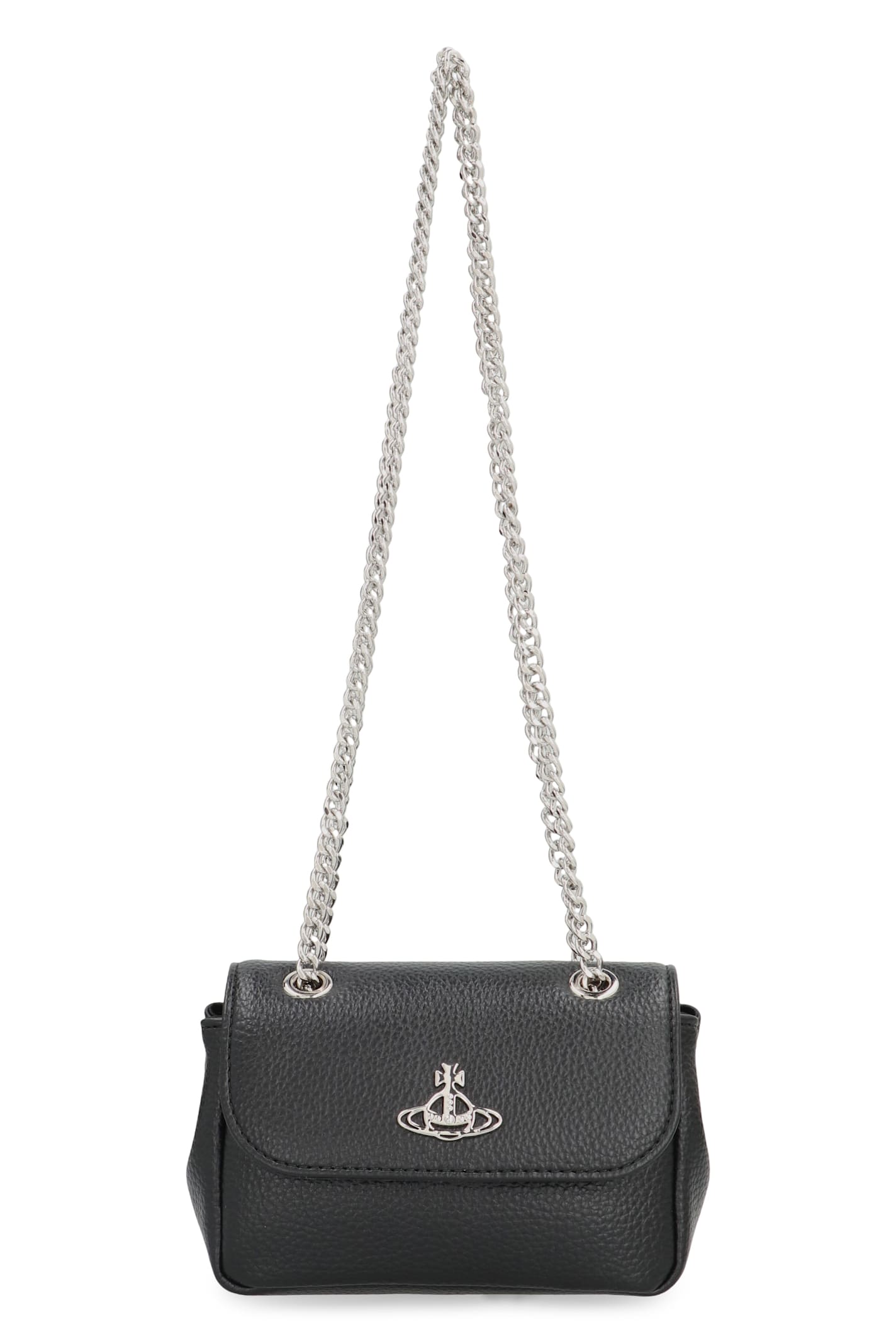 Vivienne Westwood Mini Shoulder Bag Purse Chain In Black