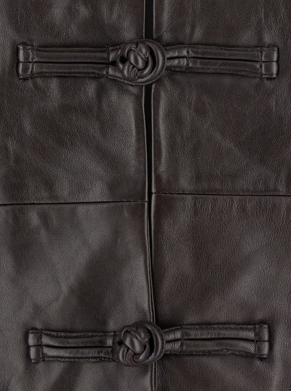 Rohe Black Jacket With Front Toggle Closure In Leather Woman In Black