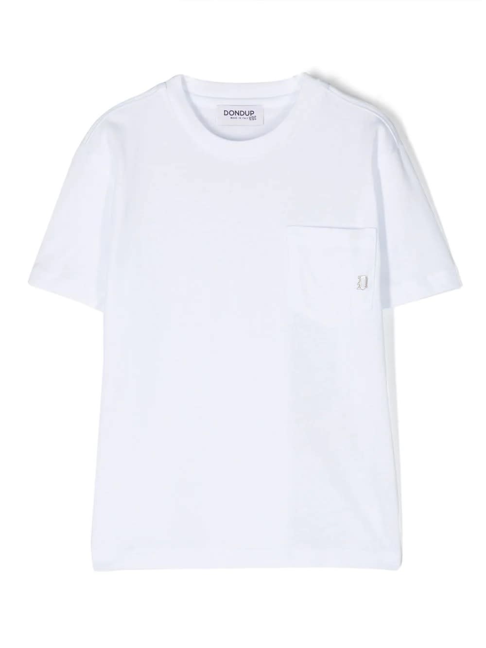 DONDUP WHITE T-SHIRT WITH POCKET