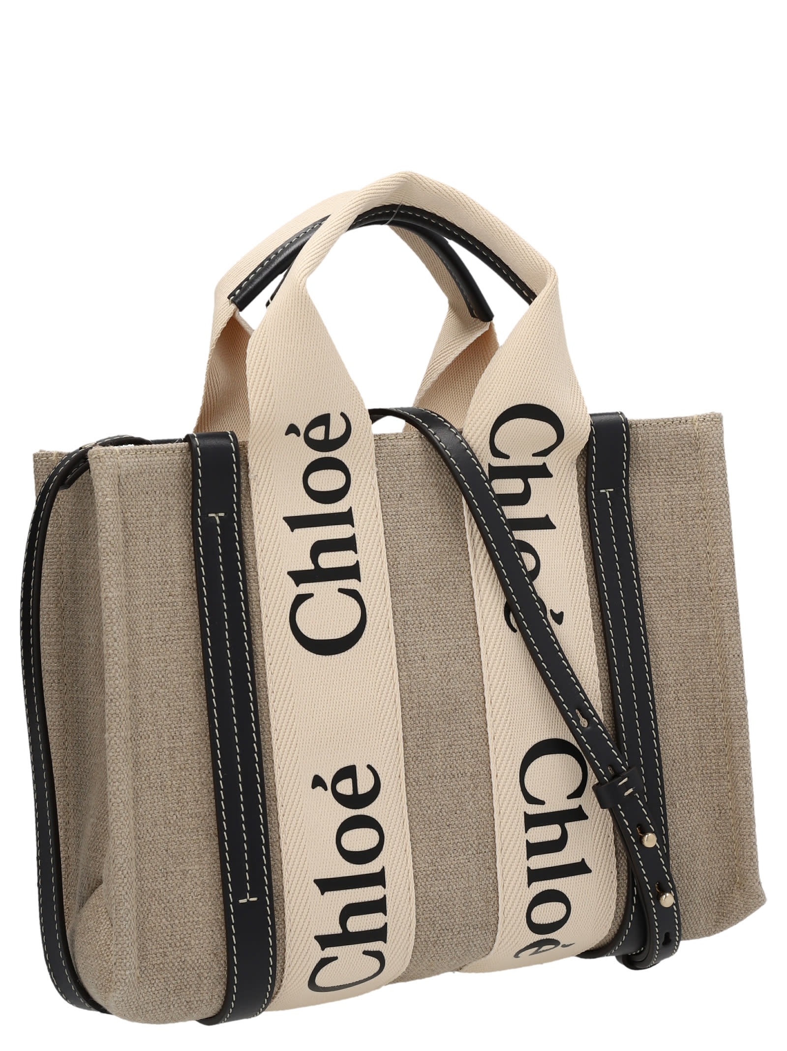Shop Chloé Woody Small Handbag In Multicolor