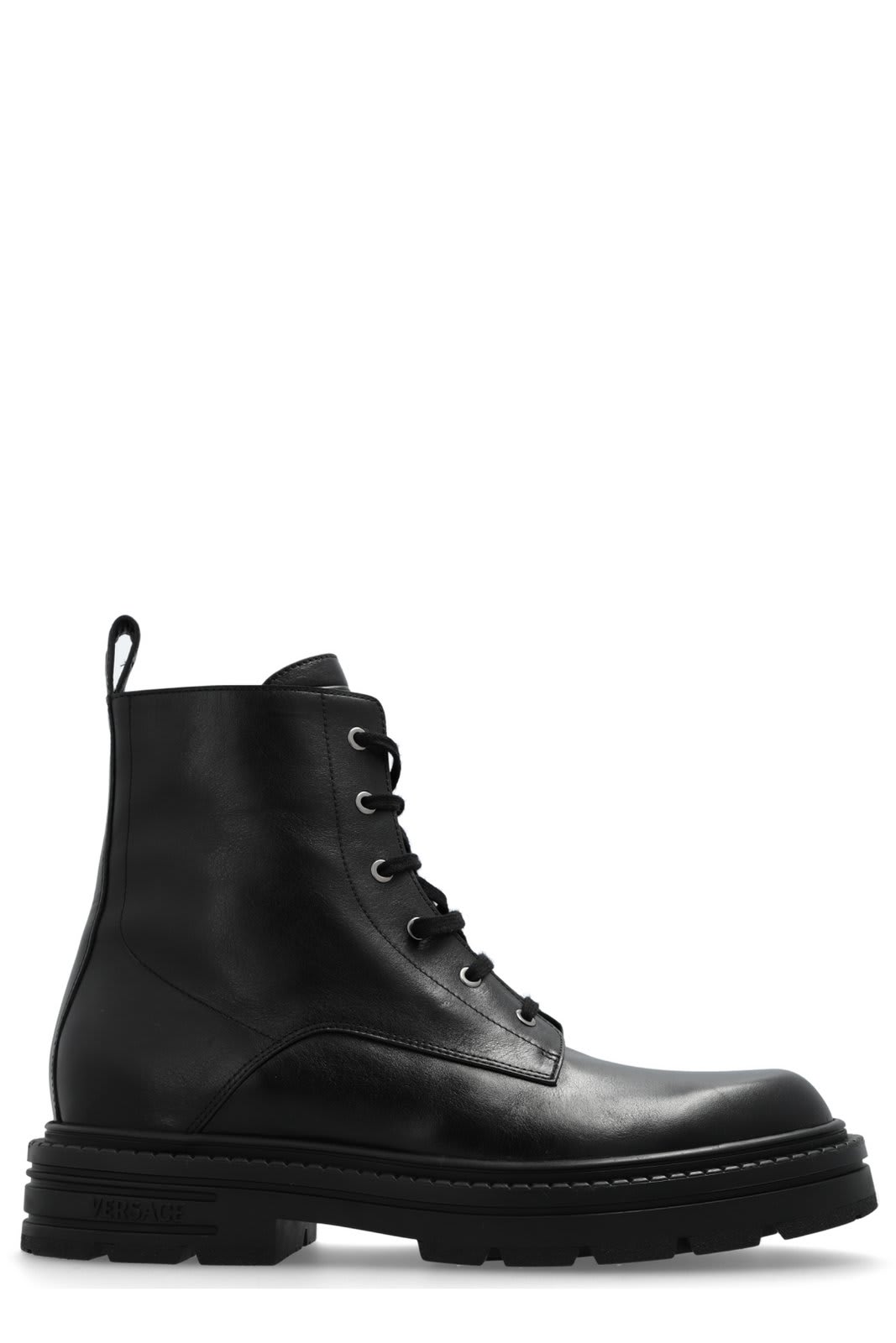 Round-toe Lace-up Ankle Boots